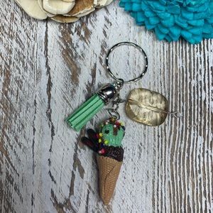 🍦Ice Cream Cone  Polymer Clay Handmade Keychain🍦
